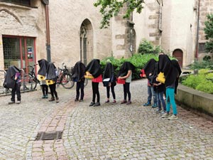 Nachbau der Camera obscura zum Ausprobieren fr die Kinder